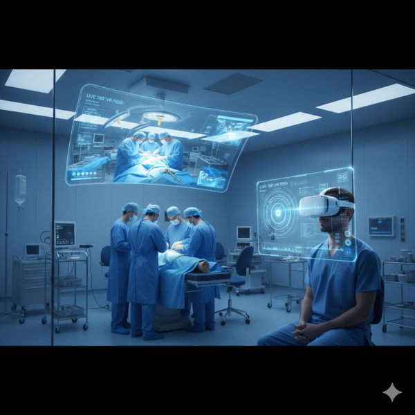 L'innovation Dromi's : une immersion totale au cœur du bloc opératoire grâce à la technologie de streaming VR 180°, brisant les barrières de la formation chirurgicale.