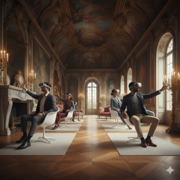 La captation VR 180° permet d'explorer chaque détail architectural des lieux les plus prestigieux, comme si vous y étiez.