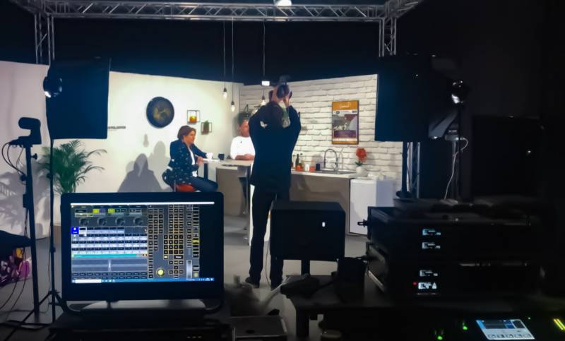 Duplex streaming vidéo dans notre Studio pour un concours de cuisine avec la société de restauration collective Restalliance, Lyon (69)