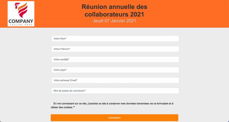 La page web personnalisée :  Notre solution pour la diffusion de vos streamings privés
